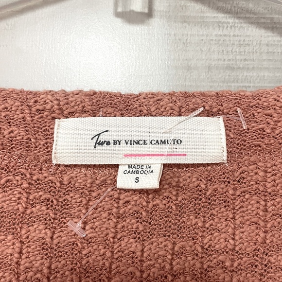 Two By Vince Camuto Burnt Orange Cropped Button Cardigan Sz S - Picture 3 of 5